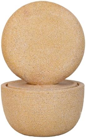 Decorative Round Water Fountain with Light and Pump