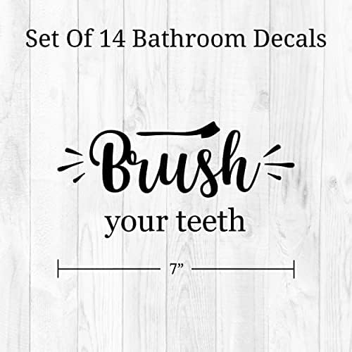 Wash Your Hands Bathroom Wall Decals Black Vinyl Stickers