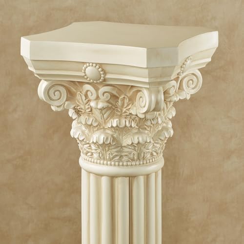 Touch of Class Corinthian Column Pedestal - Ivory Wash