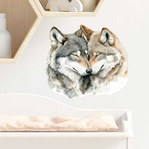 Lifelike Wolf Wall Decal for Living Room and Bedroom