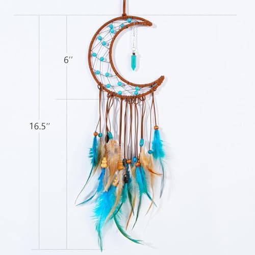 2 Pack DIY Feather Dream Catcher Kits Turquoise Boho Decor