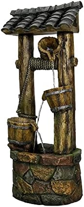 Wishing Well Water Fountain 393 Inches Rustic Outdoor Decor