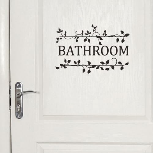 HAOHUODUO 2 Black Vine Bathroom Decals - 114x78 Inch Vinyl Wall Art