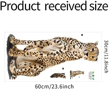 ROFARSO Realistic Cool Cheetah Wall Decals Peel and Stick