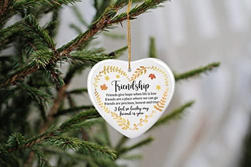 PNTKION Heart Shape Ceramic Friendship Keepsake Sign