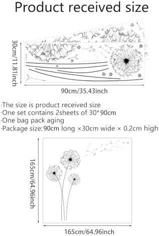 Dandelion Wall Decals for Bedrooms and Offices