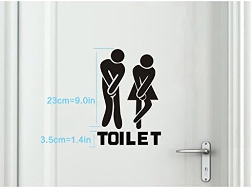 Bestjybt Removable Toilet Wall Sticker