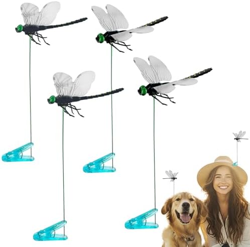 Dragonfly Clip 12Pcs 3D Outdoor Decor Bug Repellent