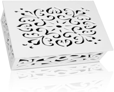 Modern White Doorbell Chime Cover Box with Mounting Hardware