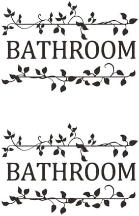 HAOHUODUO 2 Black Vine Bathroom Decals - 114x78 Inch Vinyl Wall Art