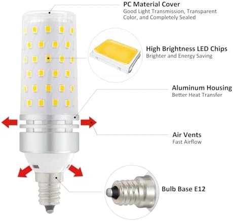 Stvono E12 LED Bulb 16W 100W Equivalent Warm White 3000K 4 Pack