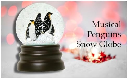 What On Earth Musical Snow Globe Adorable Penguins