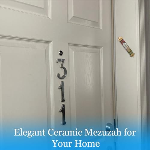 Majestic Giftware 4 Inch Ceramic Mezuzah with Mountains Design