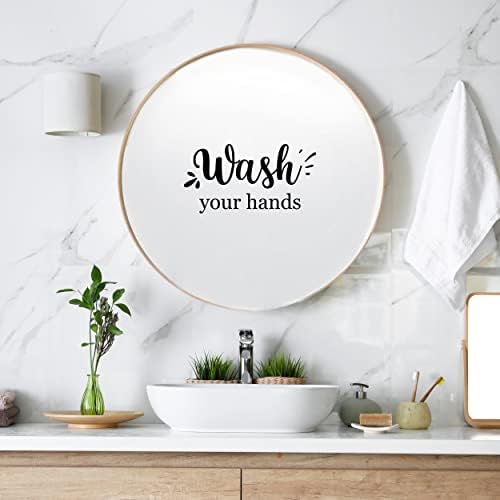 Wash Your Hands Bathroom Wall Decals Black Vinyl Stickers