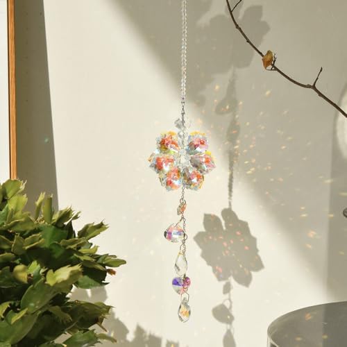 Crystal Flower Sun Catcher for Window Decoration