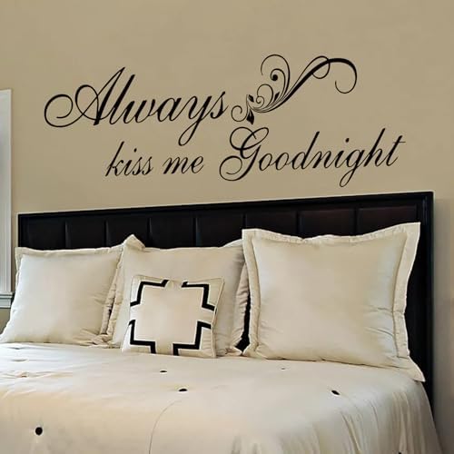 SEATUNE Always Kiss Me Goodnight Wall Decals