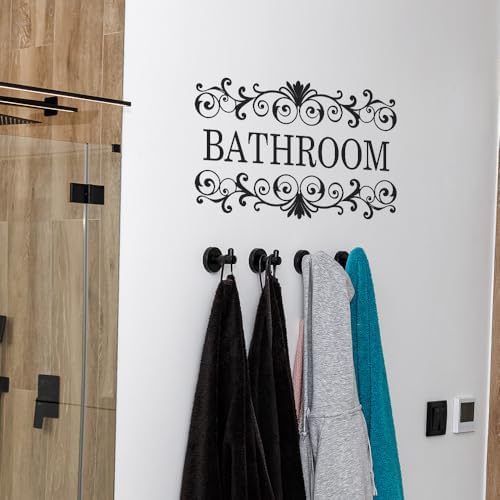 2 Packs Black Vine Bathroom Wall Decals