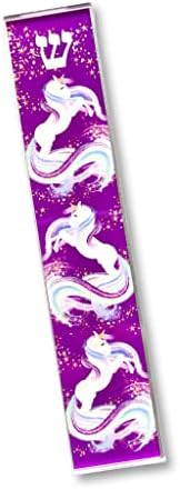 Childrens Mezuzah Scroll Case with Unicorns