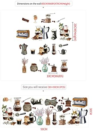 Runtoo Coffee Wall Art Decals for Kitchen and Cafe