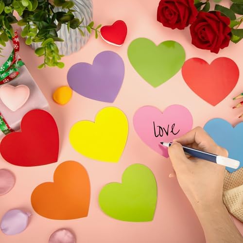 54 Pcs Paper Heart Cutouts Double Sided Valentine Decor