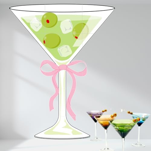 Janlaugh 5 Ft Large Martini Wall Decor DIY Cutouts Stickers