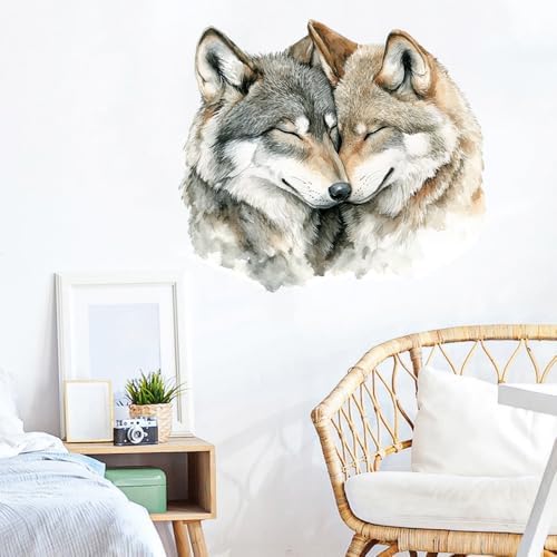 Lifelike Wolf Wall Decal for Living Room and Bedroom