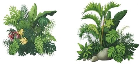 WADAKUCI 2 Sets Tropical Palm Leaf Wall Decals