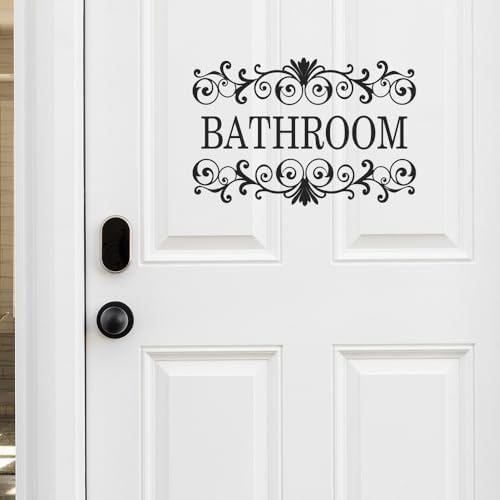 2 Packs Black Vine Bathroom Wall Decals