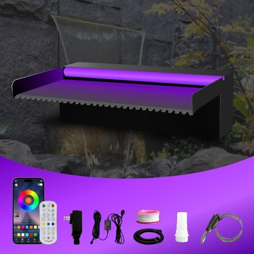 Pamopamo Pool Waterfall Spillway with APP Control LED Lights