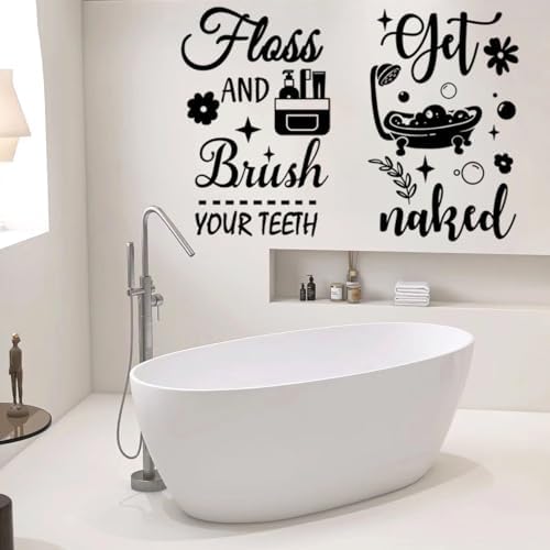 Bathroom Decals Peel and Stick Vinyl Quotes Wall Art