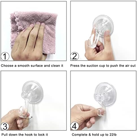 2 Pack Suction Cup Wreath Hanger for Glass and Smooth Surfaces