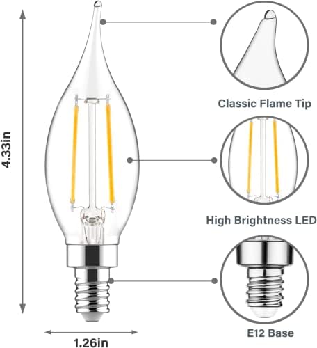 Sengled Dimmable Candelabra LED Bulbs 24 Pack E12 Base 40W Equivalent