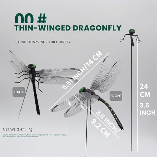 3D Dragonfly Garden Decor Clips with Bug Repellent