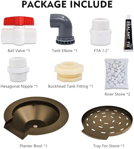 PONDO 20 Round Garden Water Bowl Fountain