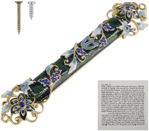 Hand Painted Mezuzah with Scroll for Door Frame