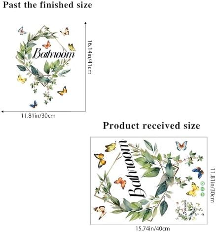 2 Pcs Bathroom Toilet WC Sign Door Stickers