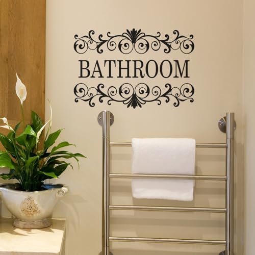 2 Packs Black Vine Bathroom Wall Decals