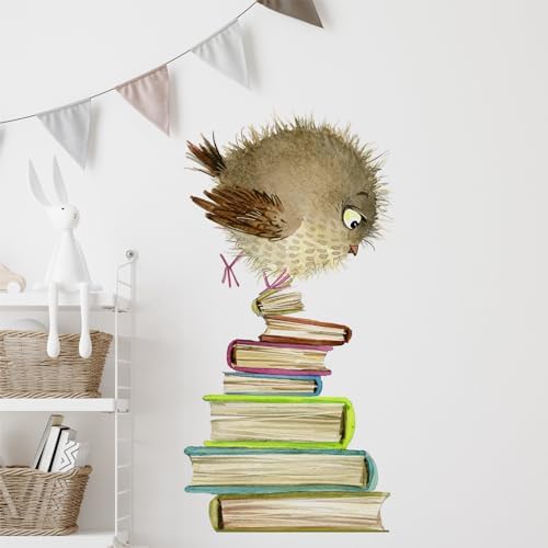 Owls Books Wall Decals for Kids Room Decor