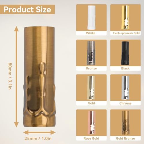 Chandelier Candle Covers 10PCS E14 3 Inch Socket Covers with Drip Design
