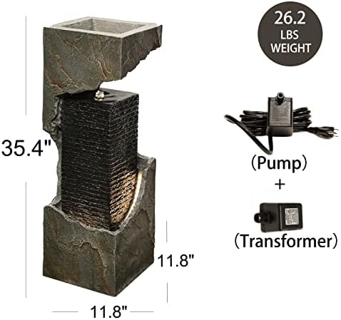 Bumilgar Water Fountain Outdoor with Lights