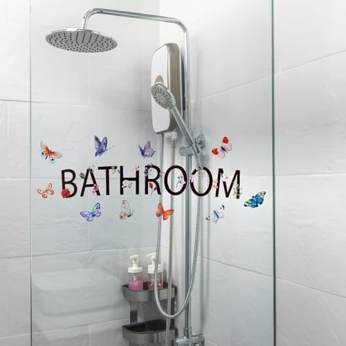 2pcs Bathroom Wall Decals for Wash Room Door Signs