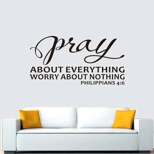 AnFigure Bible Verse Wall Stickers for Bedroom 21x11