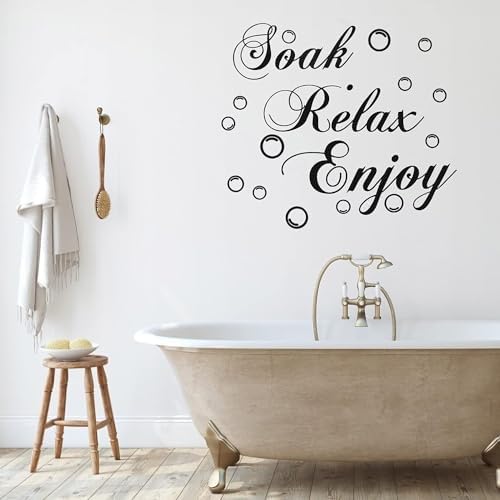 Bathroom Wall Decals Soak Relax Enjoy Stickers