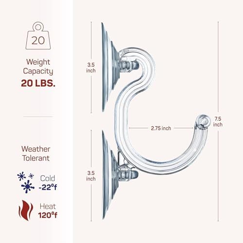 SEWANTA Giant Suction Wreath Hanger for Glass Doors