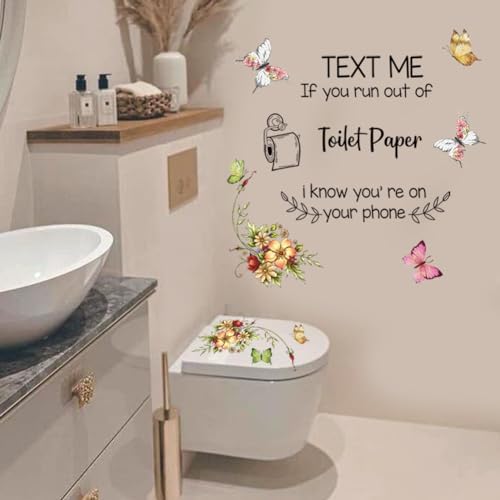 CASADECOR Toilet Theme Wall Decals PVC Vinyl Sticker