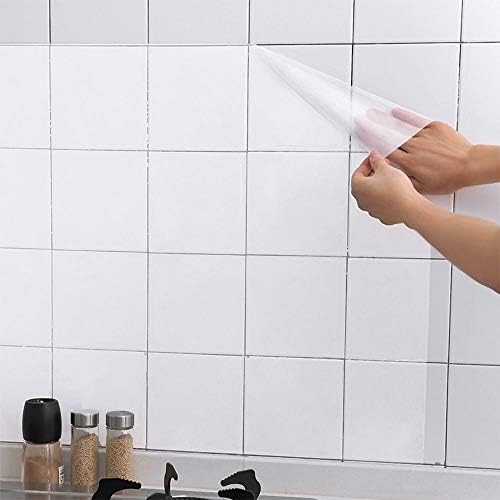 Sufang 4Pcs Clear Wall Sticker for Kitchen and Bathroom