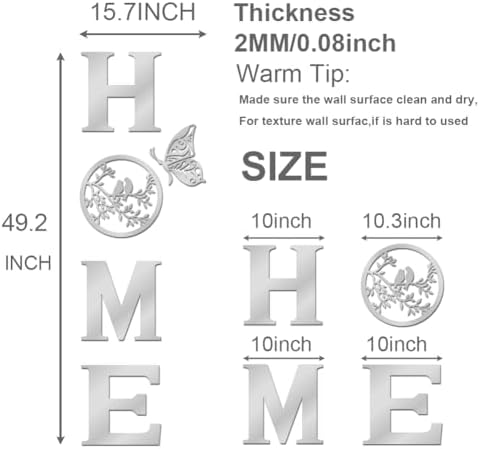 Silver Acrylic Mirror Wall Sticker Design