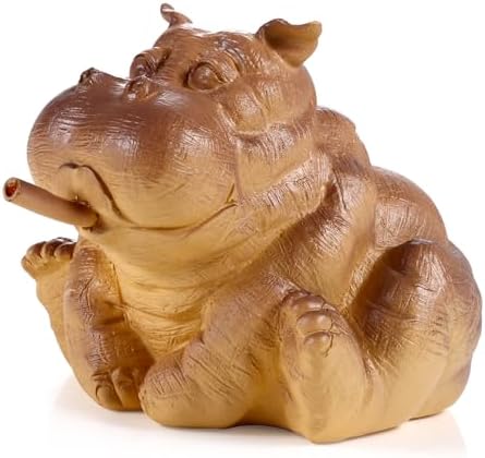 Hippo Water Spitter Statue for Pools and Ponds