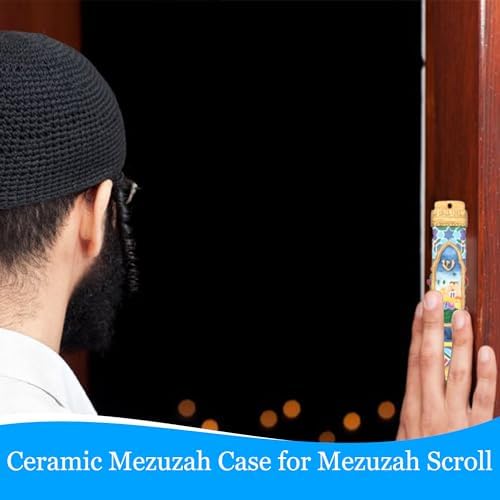 Majestic Giftware 4 Inch Ceramic Mezuzah with Mountains Design