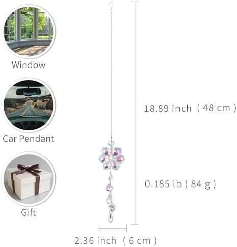 Crystal Flower Sun Catcher for Window Decoration